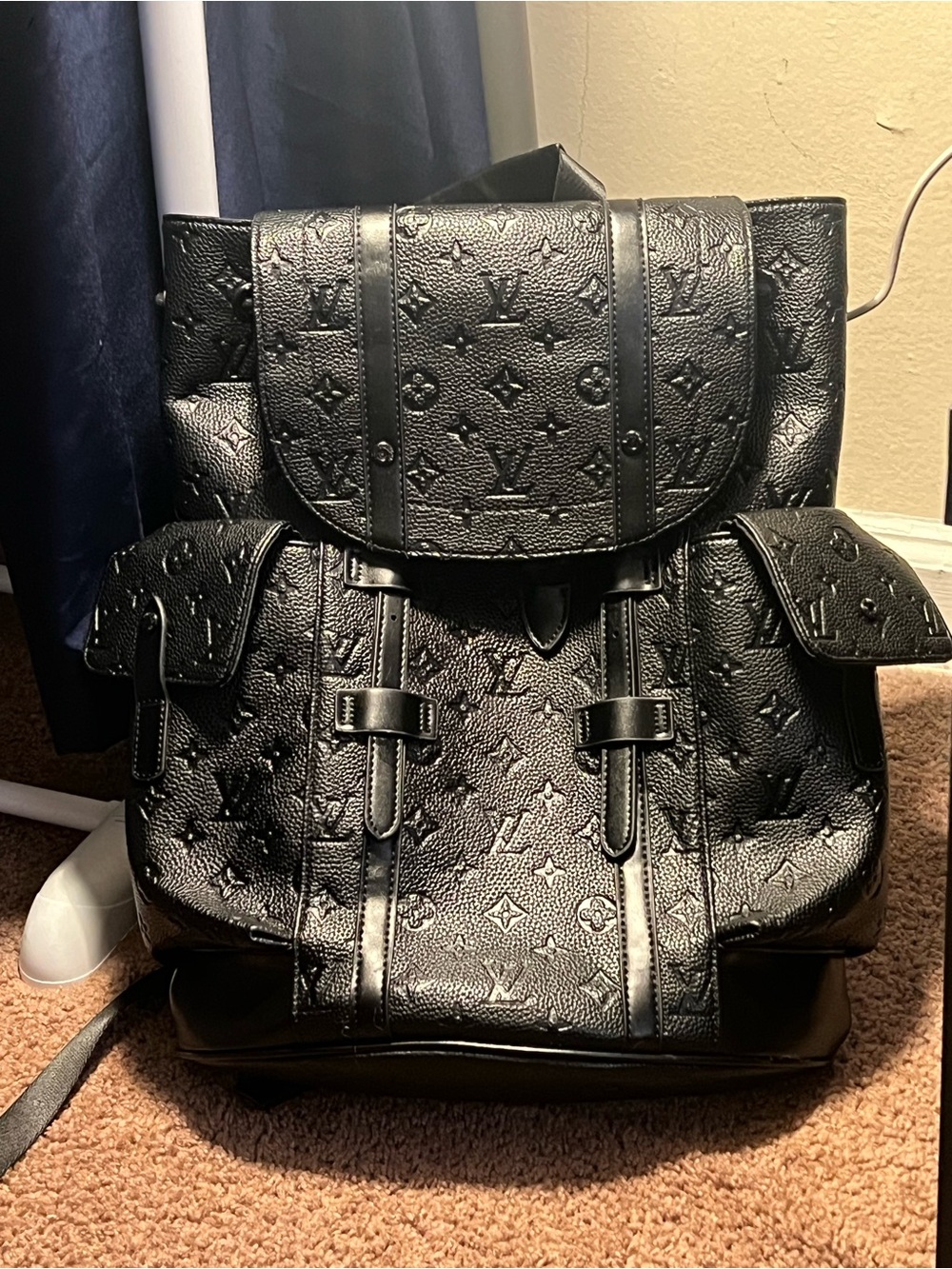 Black Louis Vuitton Monogram Backpack - Men's Leather Embodied Backpack